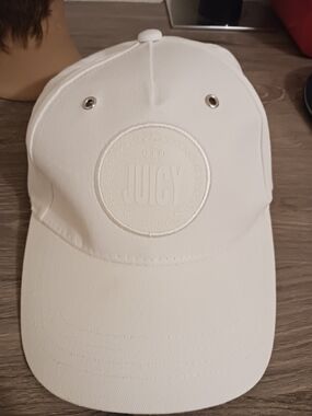 Juicy Couture White Embroidered Logo Cap Adjustable